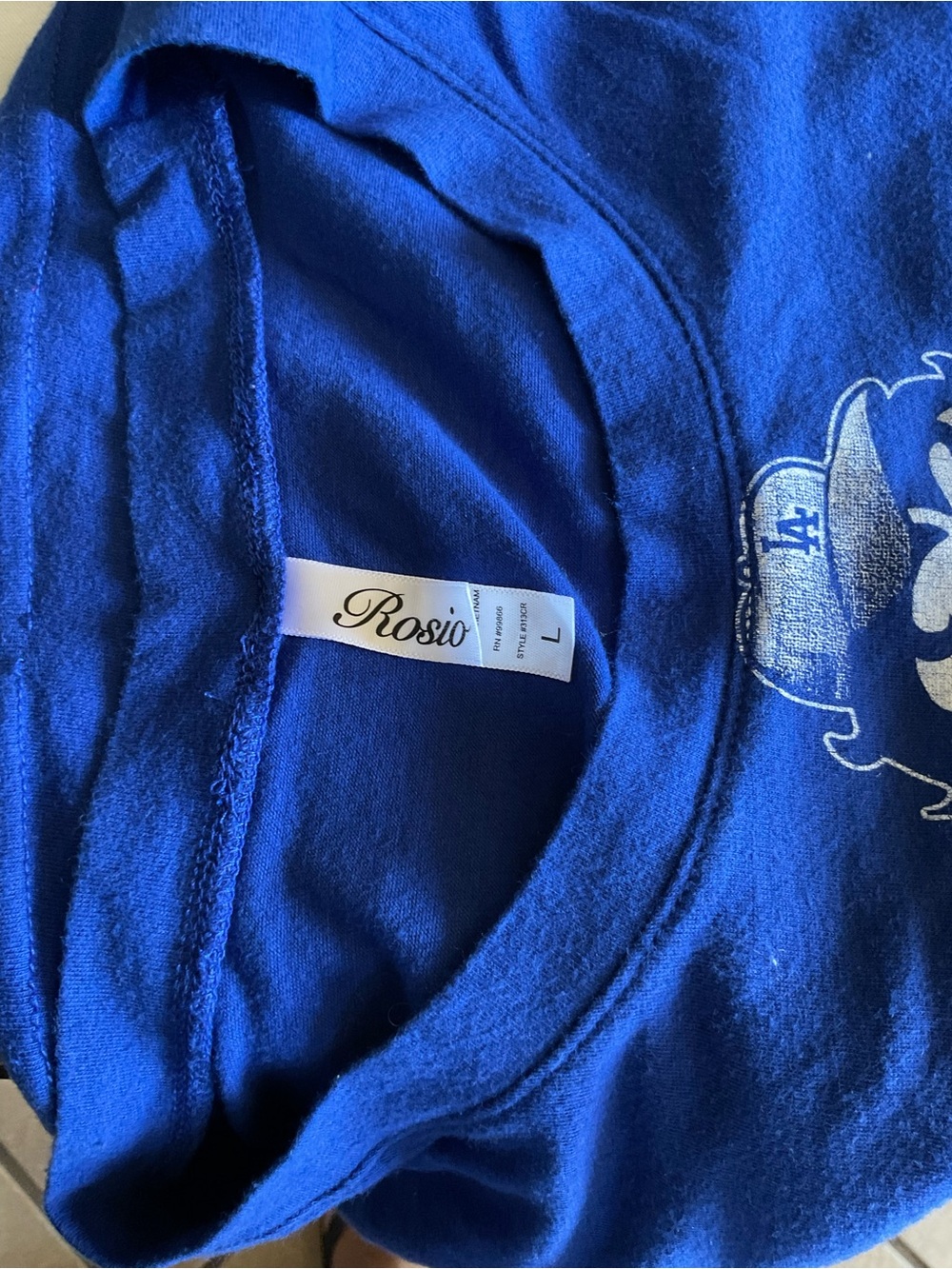 Rosio Blue Betty Boop Dodgers Crop Top - Picture 5 of 5